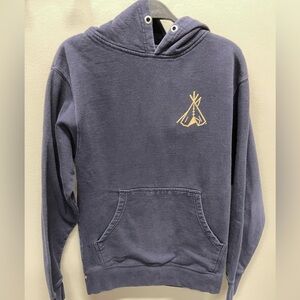 Pendleton Navy Hoodie with Teepee